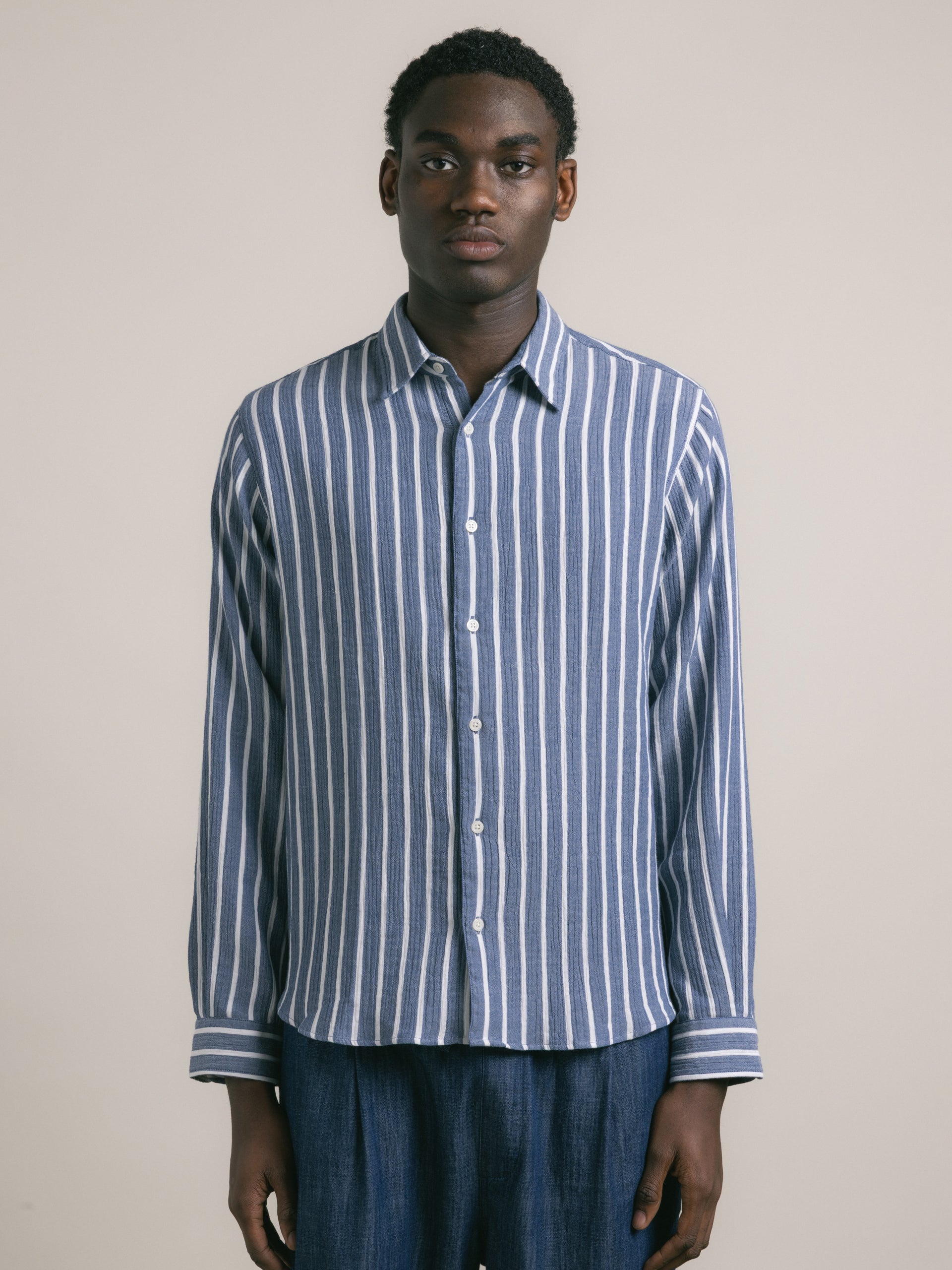 Dirleton Shirt in Denim Stripe
