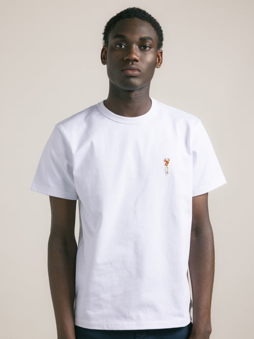Cargill T-Shirt in White Golf Embroidery