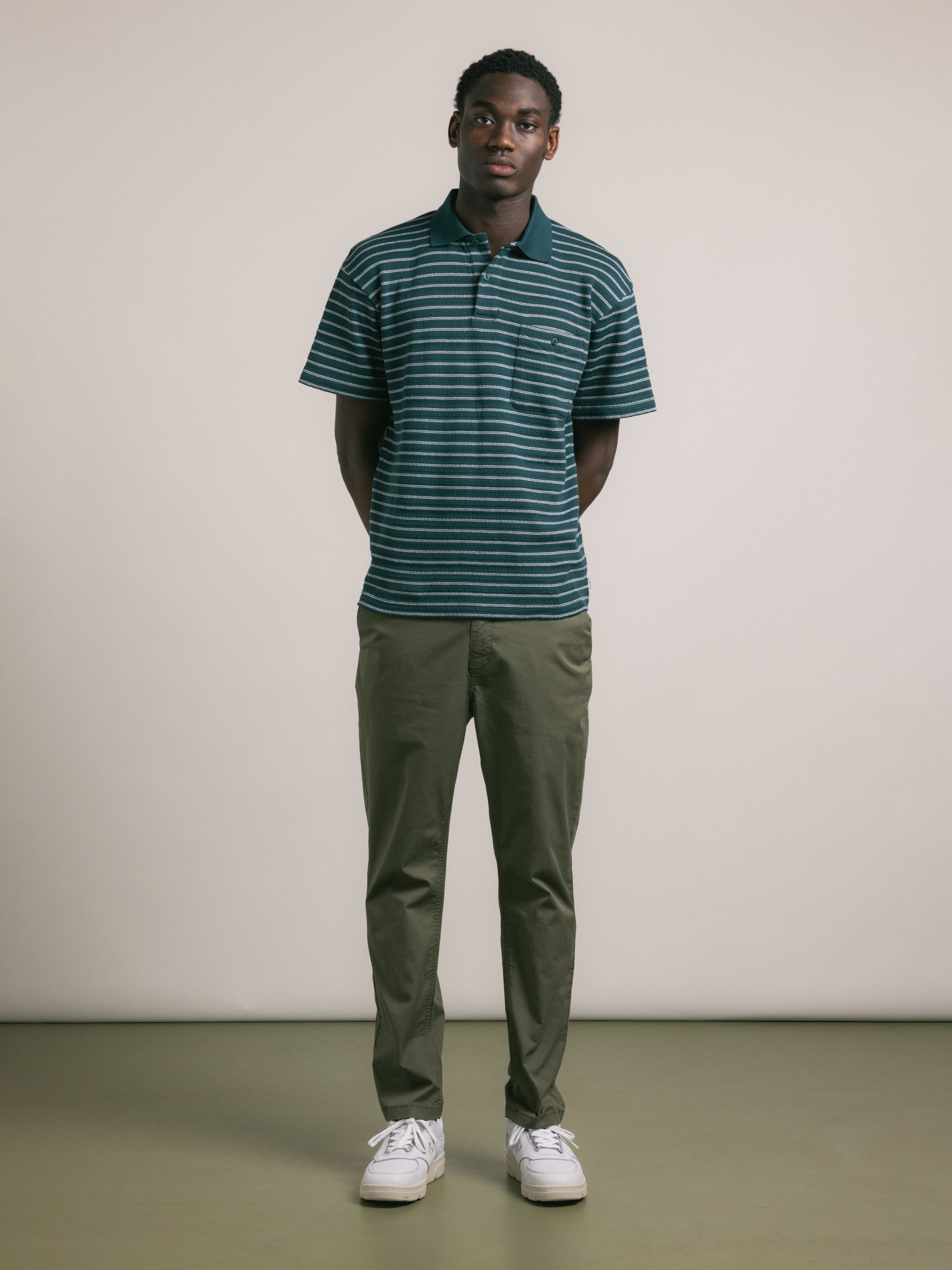 Inverness Trouser in Olive Cotton Twill