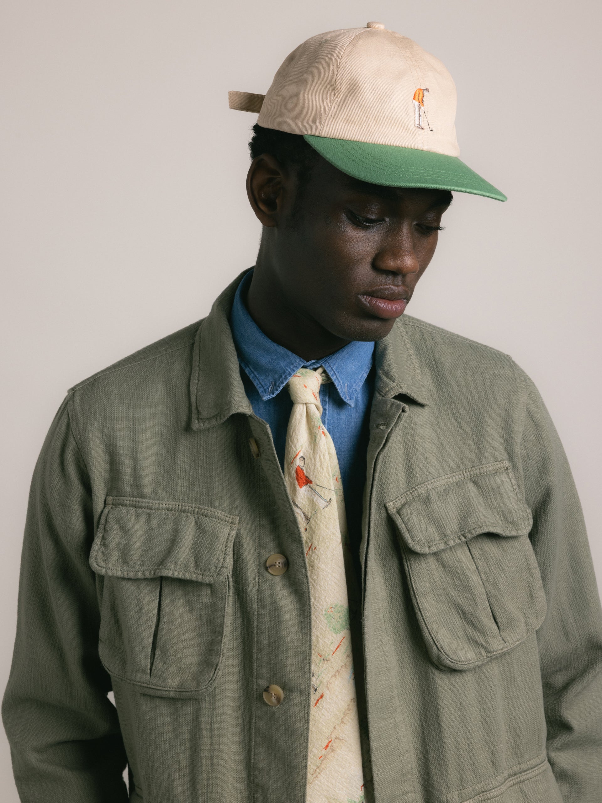 Tyndrum Field Jacket in Military Slub Cotton