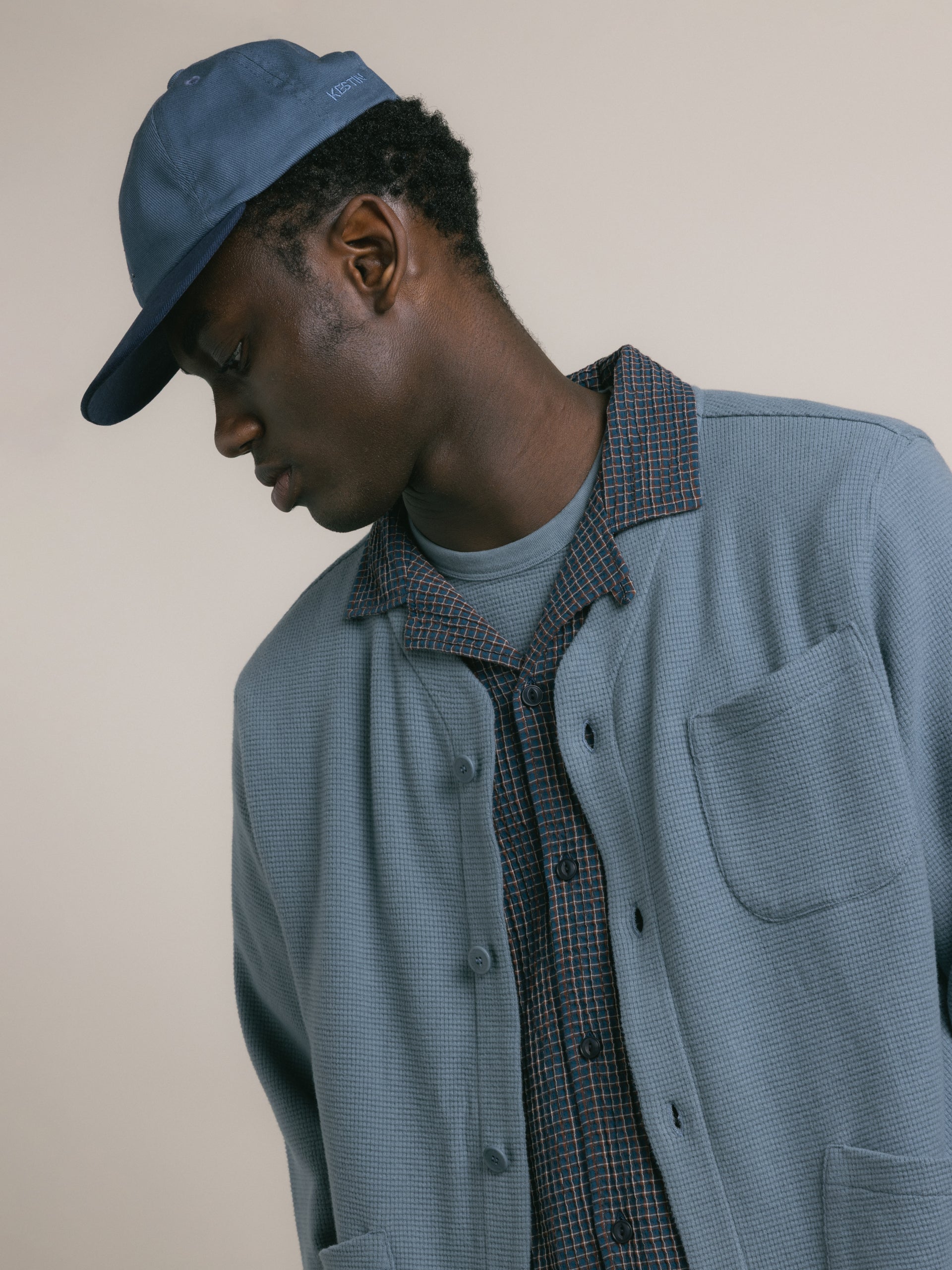 Leuchars Cap in French Blue / Navy Golf Embroidery