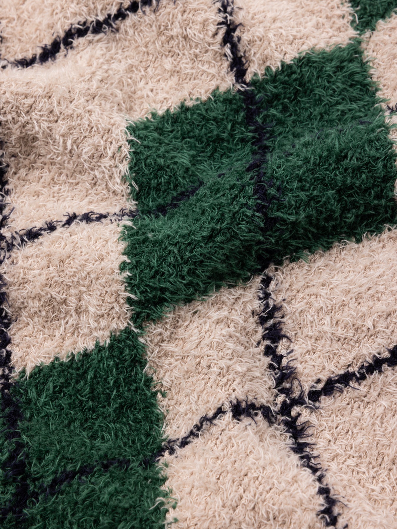 Carron Argyle Vest in Ecru Organic Cotton