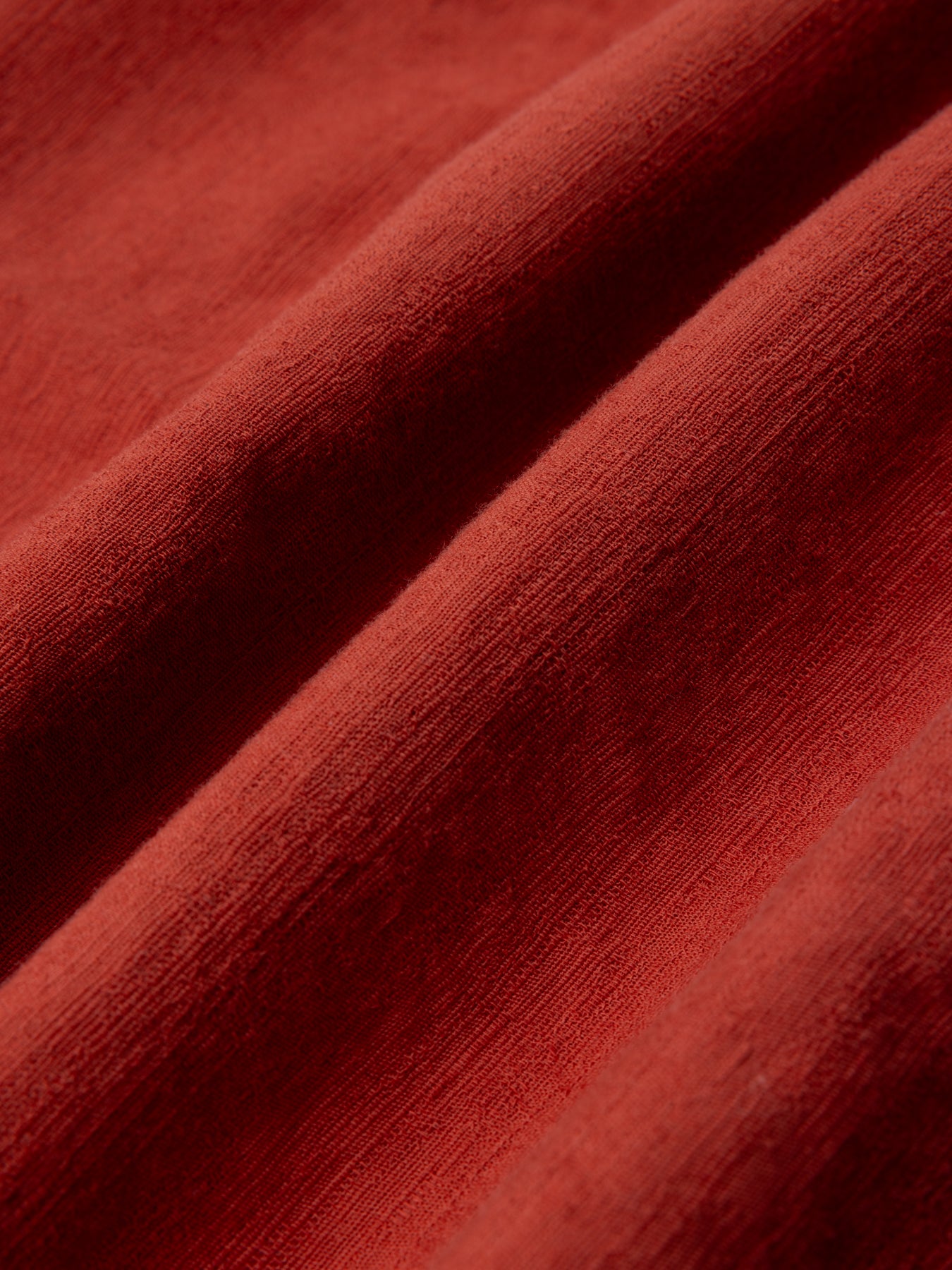 Ferness Oversized Shirt in Rusted Red Slub Cotton