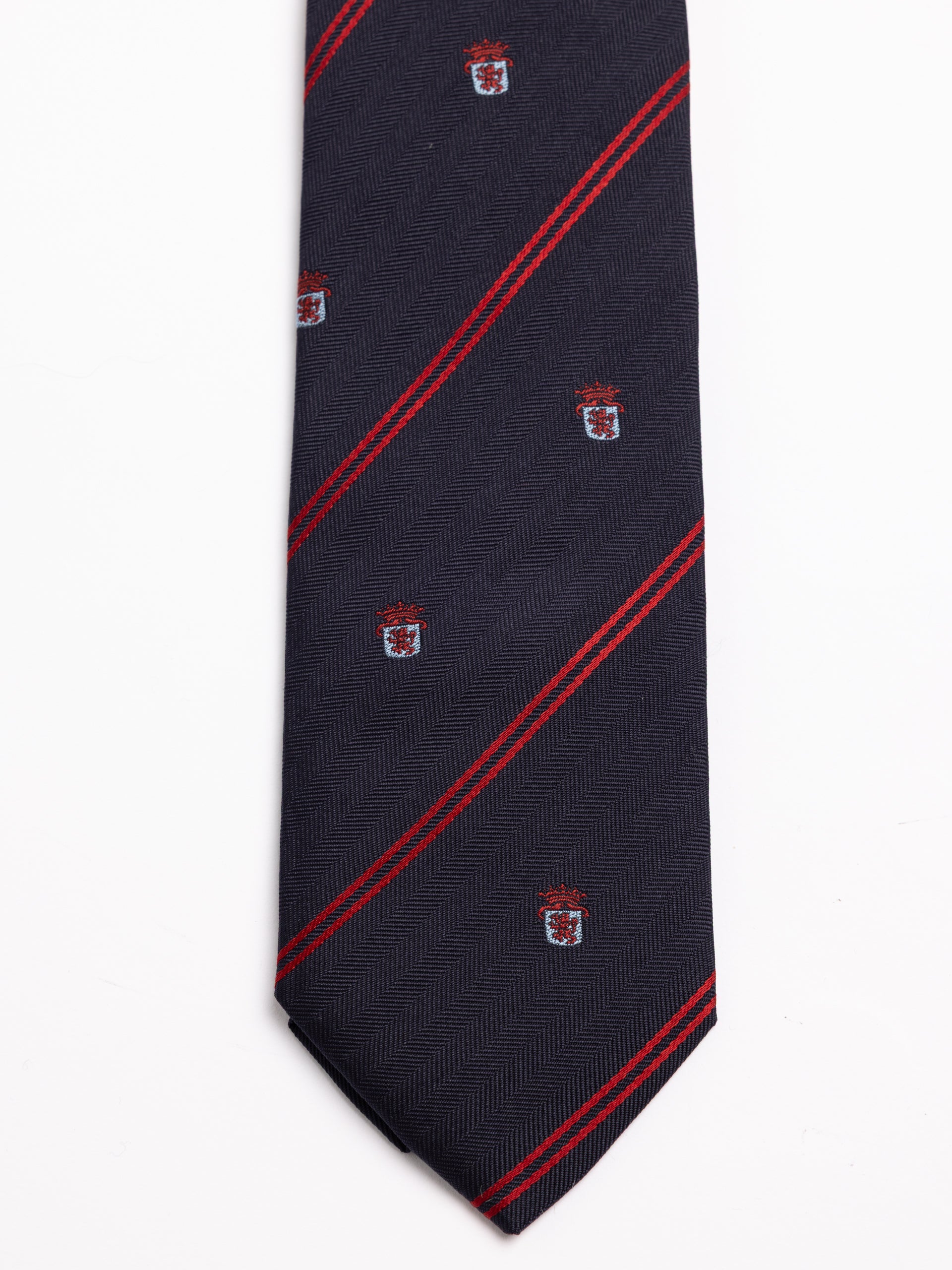 Silk Tie in Crest / Stripe