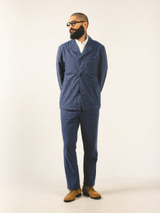 Men's stylist Leon Cerrone wearing the Stac Blazer and Wick Trouser from designer brand KESTIN.