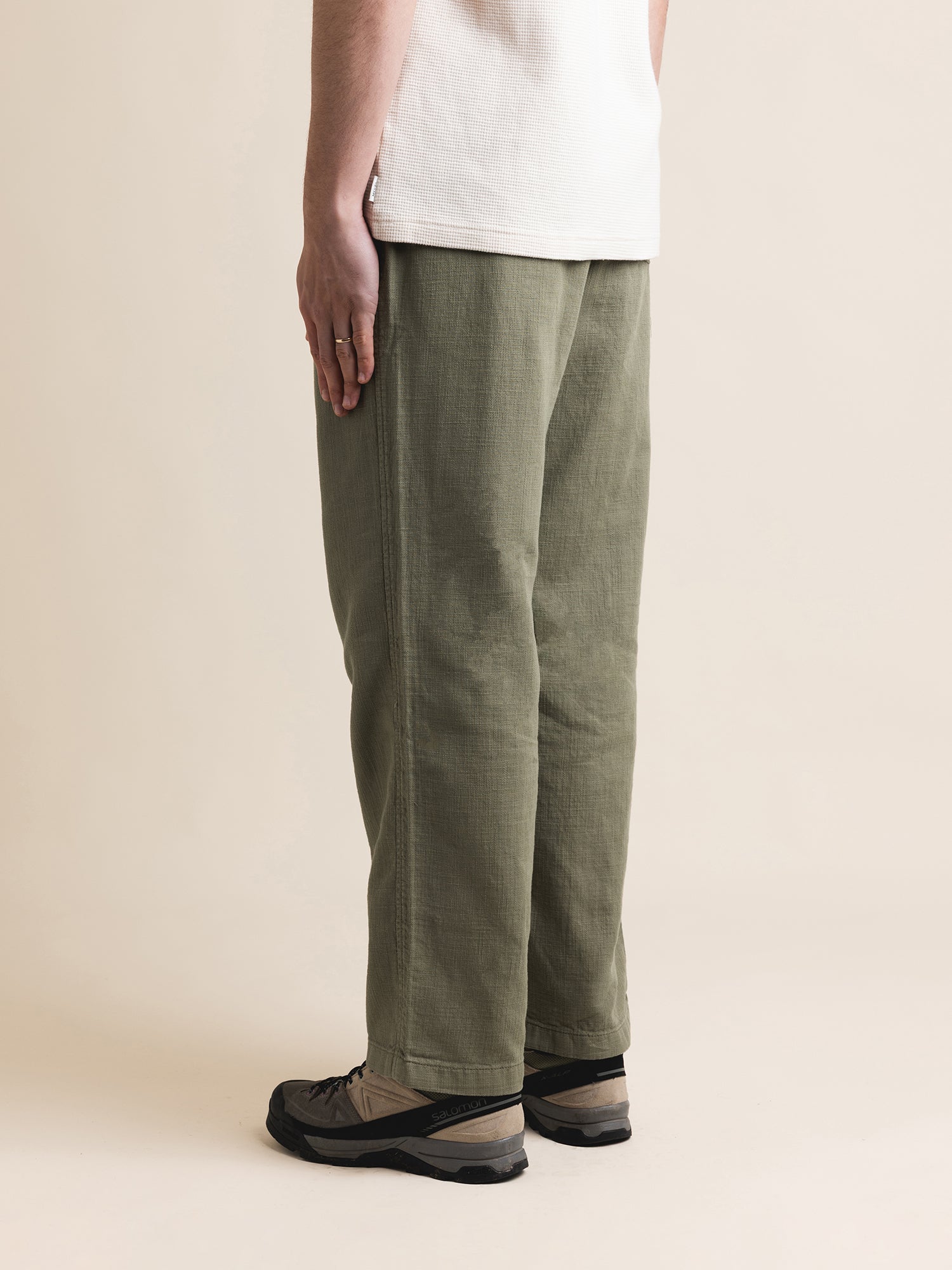 Doune Pant in Military Slub Cotton