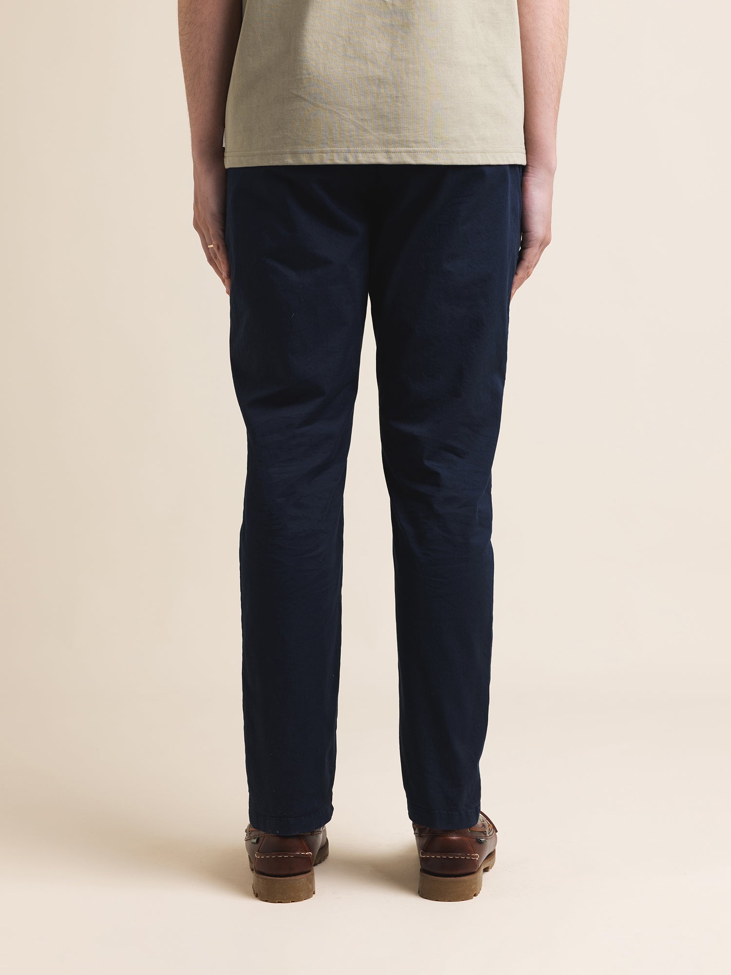 Inverness Trouser in Dark Navy Cotton Twill