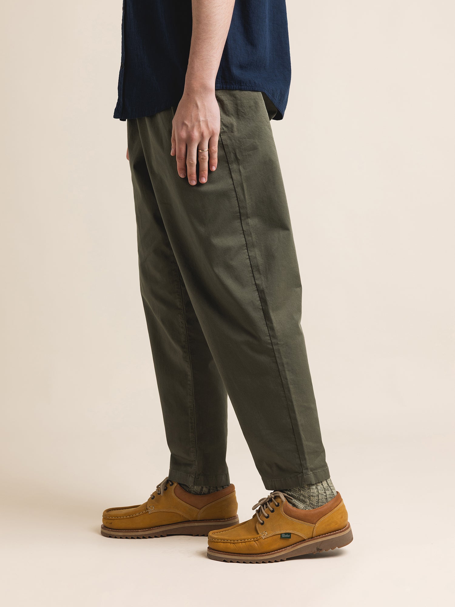 Clyde Pant in Olive Cotton Twill