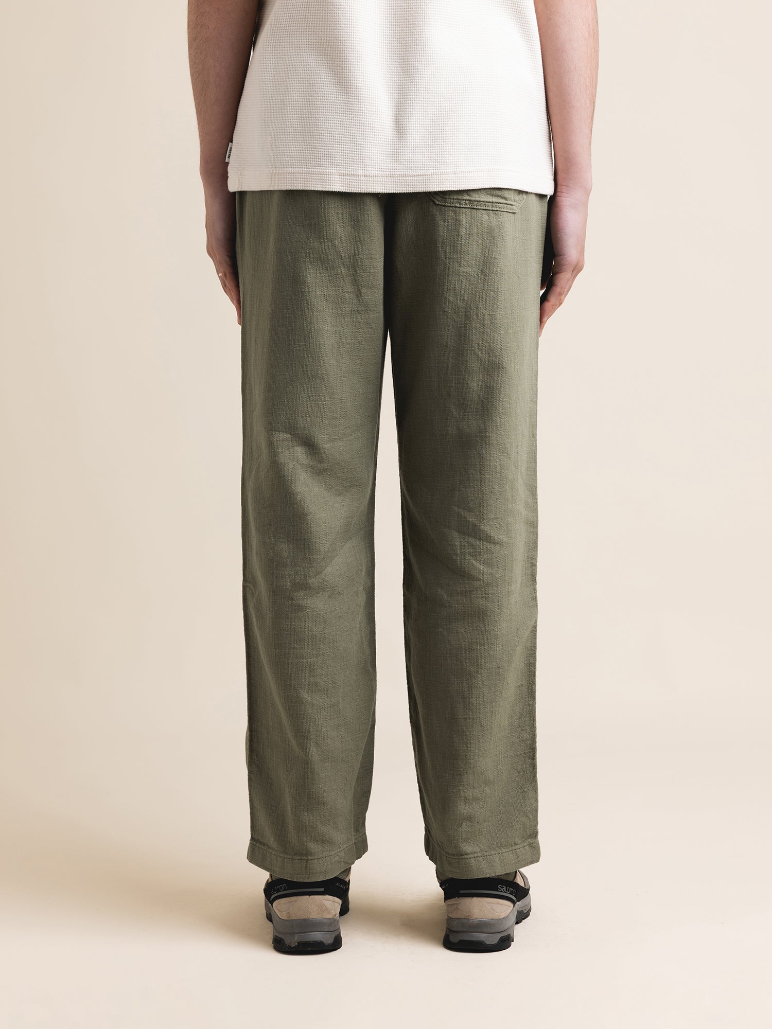 Doune Pant in Military Slub Cotton