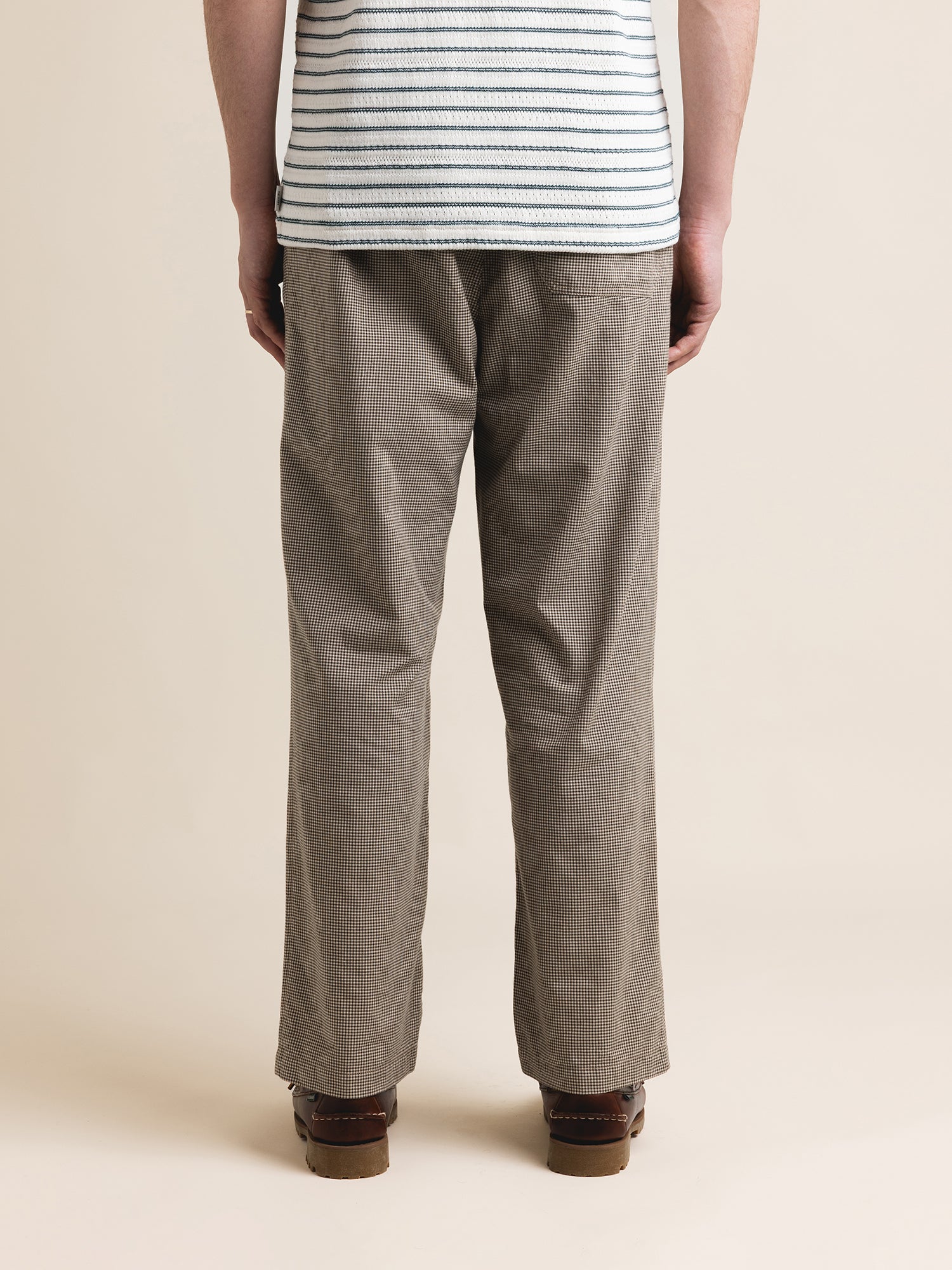 Doune Pant in Olive Check Organic Cotton