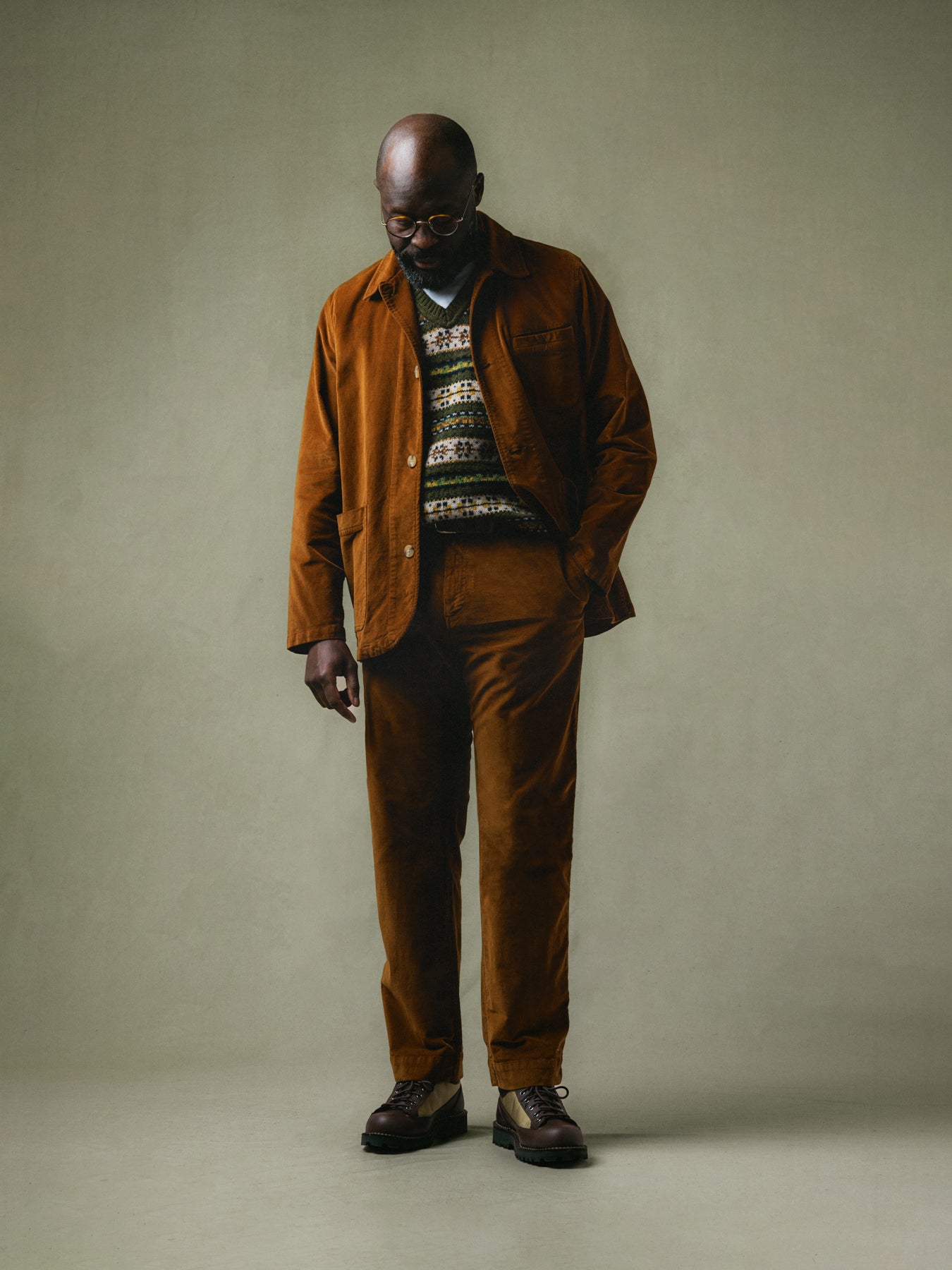 Aberlour Pant In Tobacco Cotton Moleskin