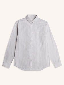 A striped white men's shirt from Scottish premium menswear designer KESTIN.