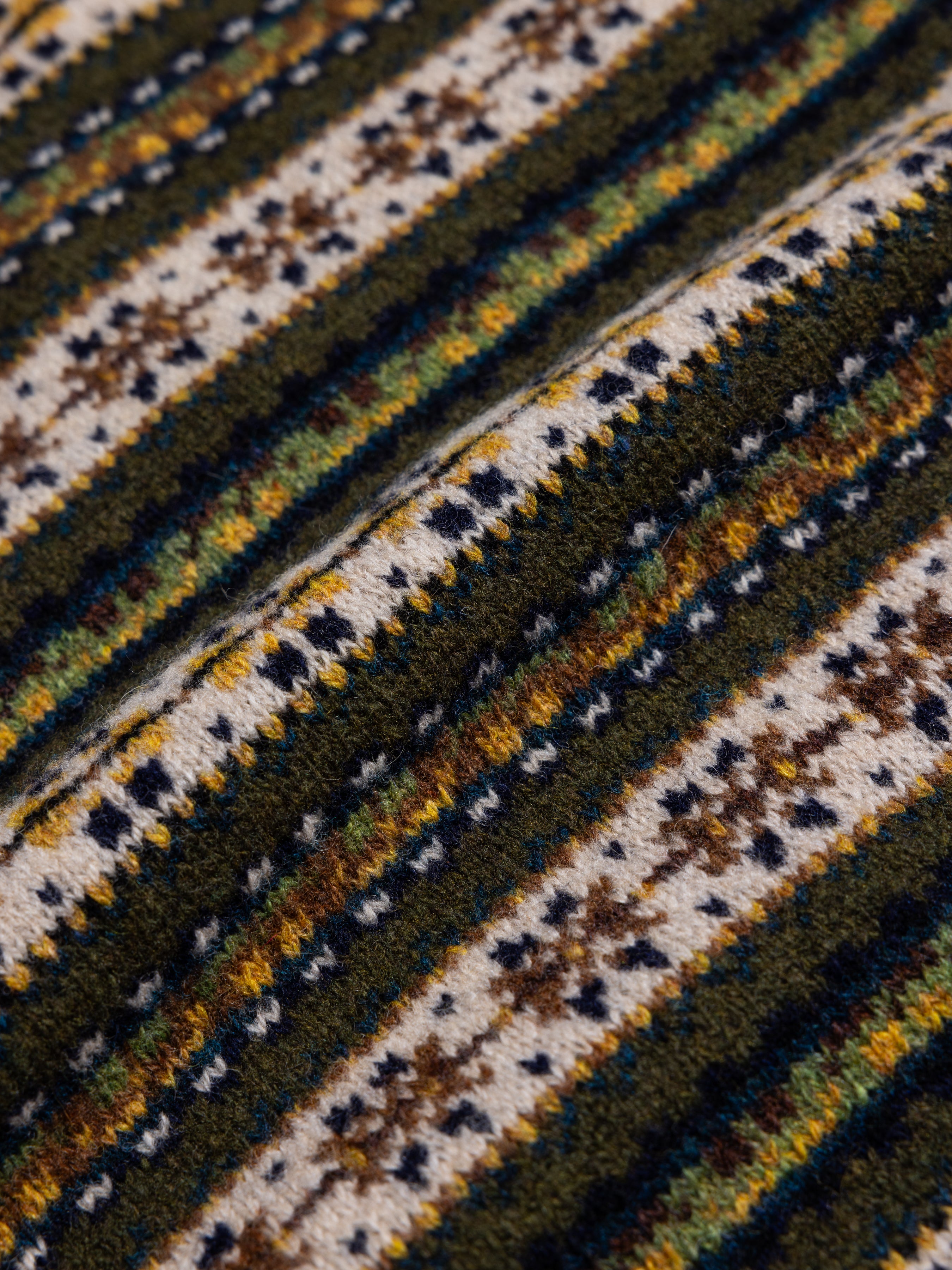 Fair Isle Vest in Green Multi Lambswool