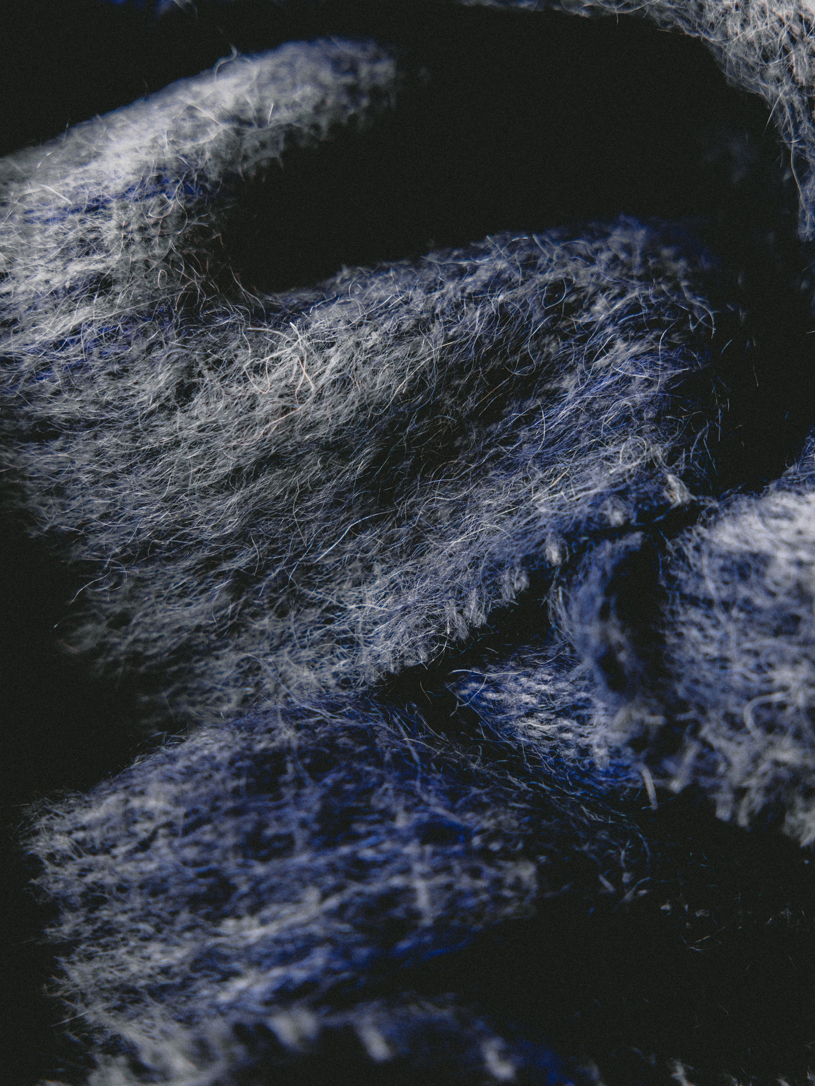 Muir Brushed Scarf in Navy Check Mohair Blend – Kestin