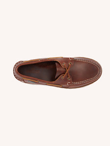 The top profile of a men's leather shoe from Sebago.