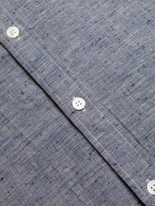 Imitation Mother Of Pearl buttons sewn to the front of the KESTIN Dirleton Shirt.