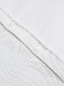 Imitation Mother Of Pearl buttons on a white dress shirt from Scottish designer KESTIN.