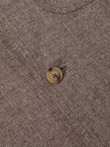 The button to the front of the Stac Blazer by British menswear brand KESTIN.
