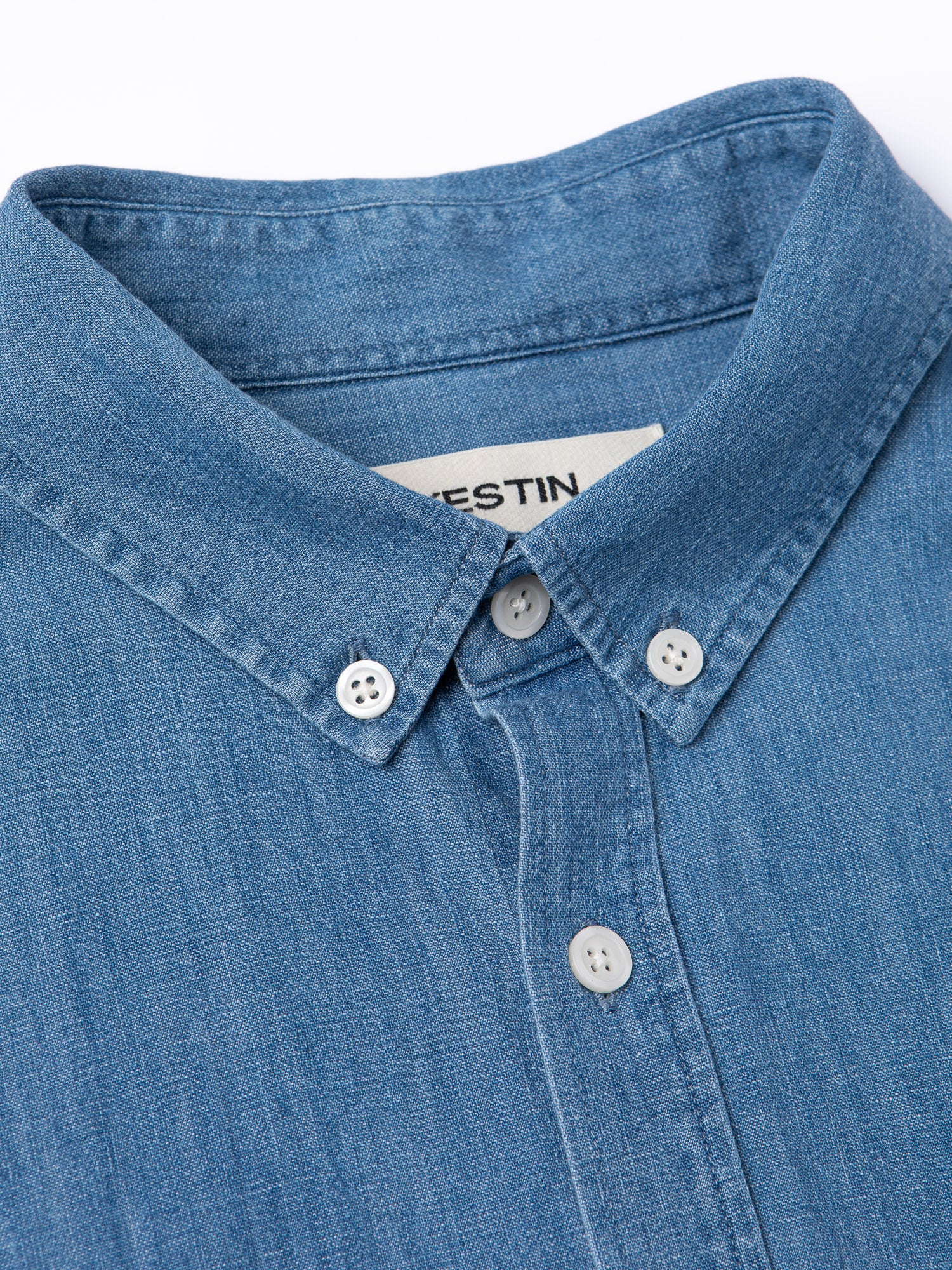 Raeburn Button Down Shirt in Washed Denim