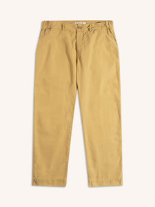 A pair of beige chino trousers by menswear designer KESTIN, on a white background.