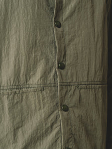 The snap-up front from the KESTIN Armadale Overshirt, made from a technical Italian nylon.