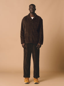 A relaxed fit suit from premium menswear brand KESTIN, made from a dark brown corduroy.