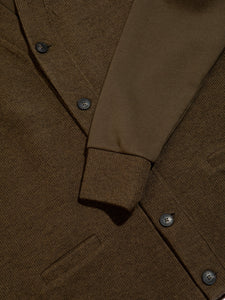 Glencorse Cardigan in Olive Japanese Wool