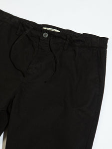 Inverness Trouser in Black Cotton Twill