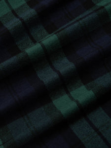 A Black Watch tartan brushed flannel shirt material.