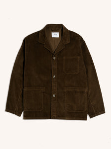 The KESTIN Port Blazer, which is a casual men's suit jacket in a dark brown corduroy.