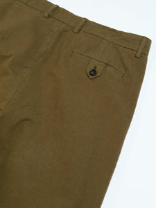 The rear pocket detail from KESTIN's Wick Trousers, made from cotton ripstop.