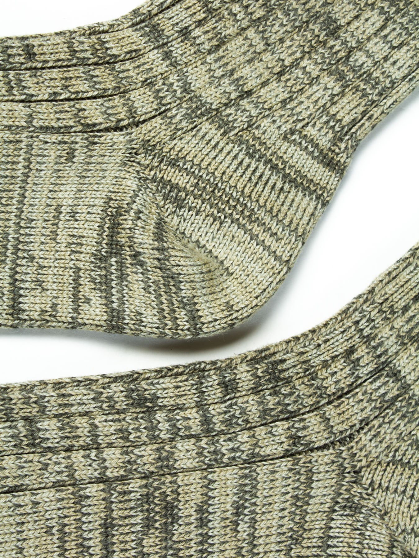 Hawick Cotton Socks in Khaki Marl