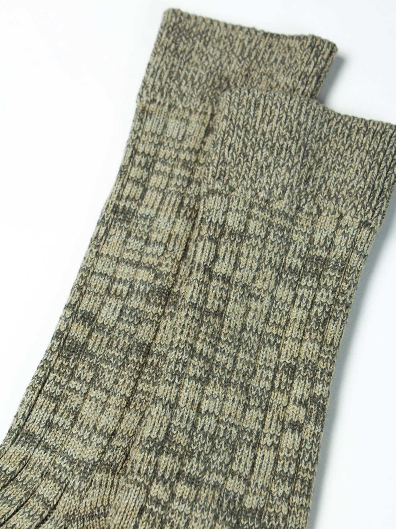 Hawick Cotton Socks in Khaki Marl
