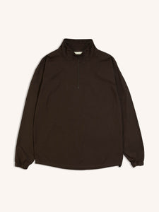 A dark brown windbreaker by Scottish menswear brand KESTIN.