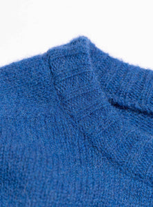 Brushed Shetland Knit in Cobalt Blue
