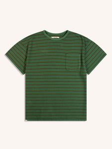 A relaxed fit t-shirt from menswear brand KESTIN in green, on a white background.