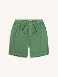 A pair of shorts from menswear brand KESTIN in a green cotton corduroy.