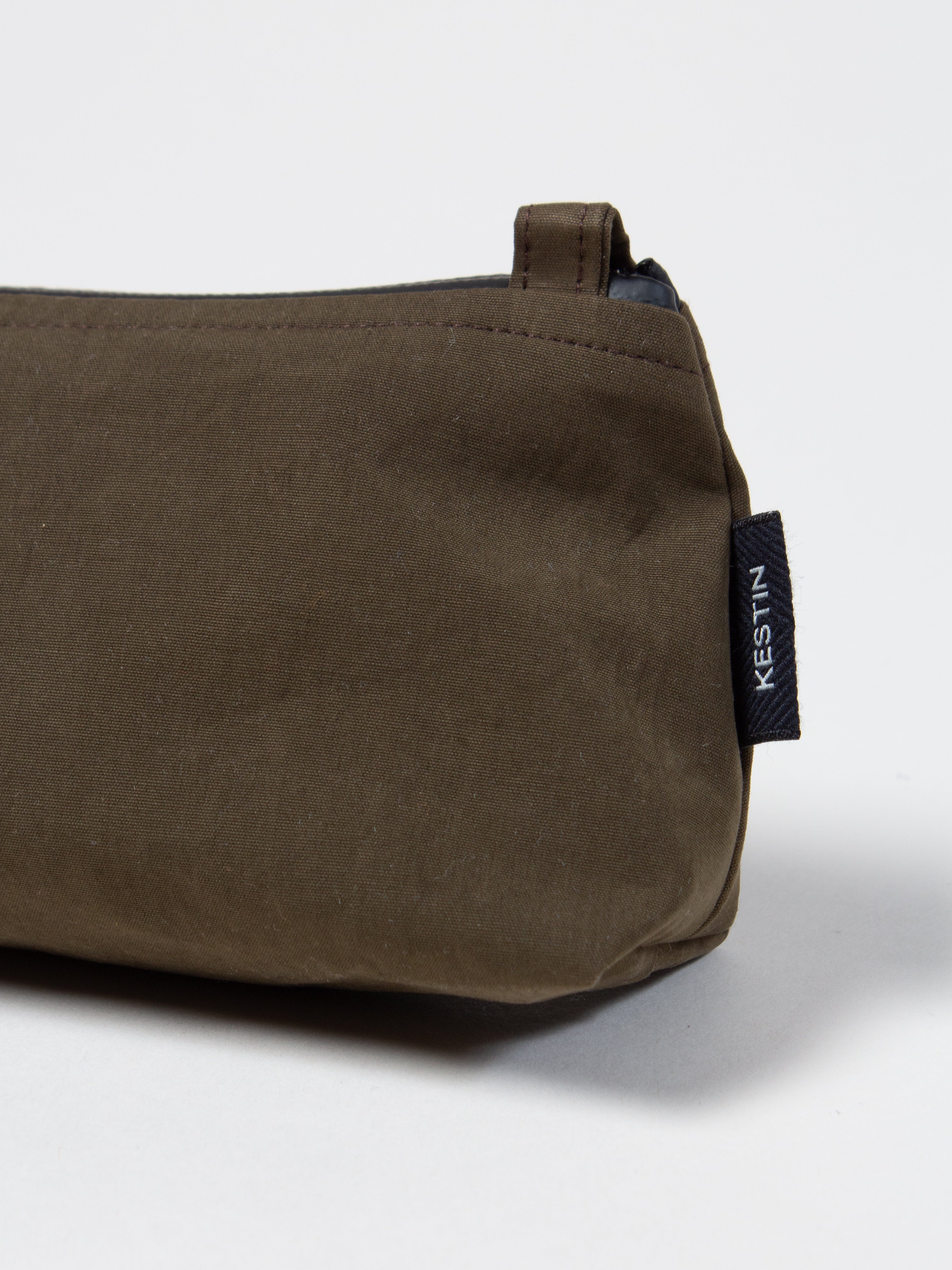 Newhaven Pencil Case In Olive Water Repellent Cotton/Nylon