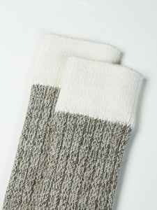 Melrose Merino Wool Socks in Light Olive Marl