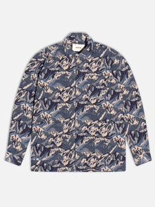 Ormiston Shirt Jacket in Navy Jacquard