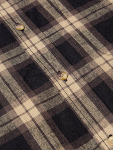 A premium Japanese cotton and linen blend, used to make a plaid flannel shirt.