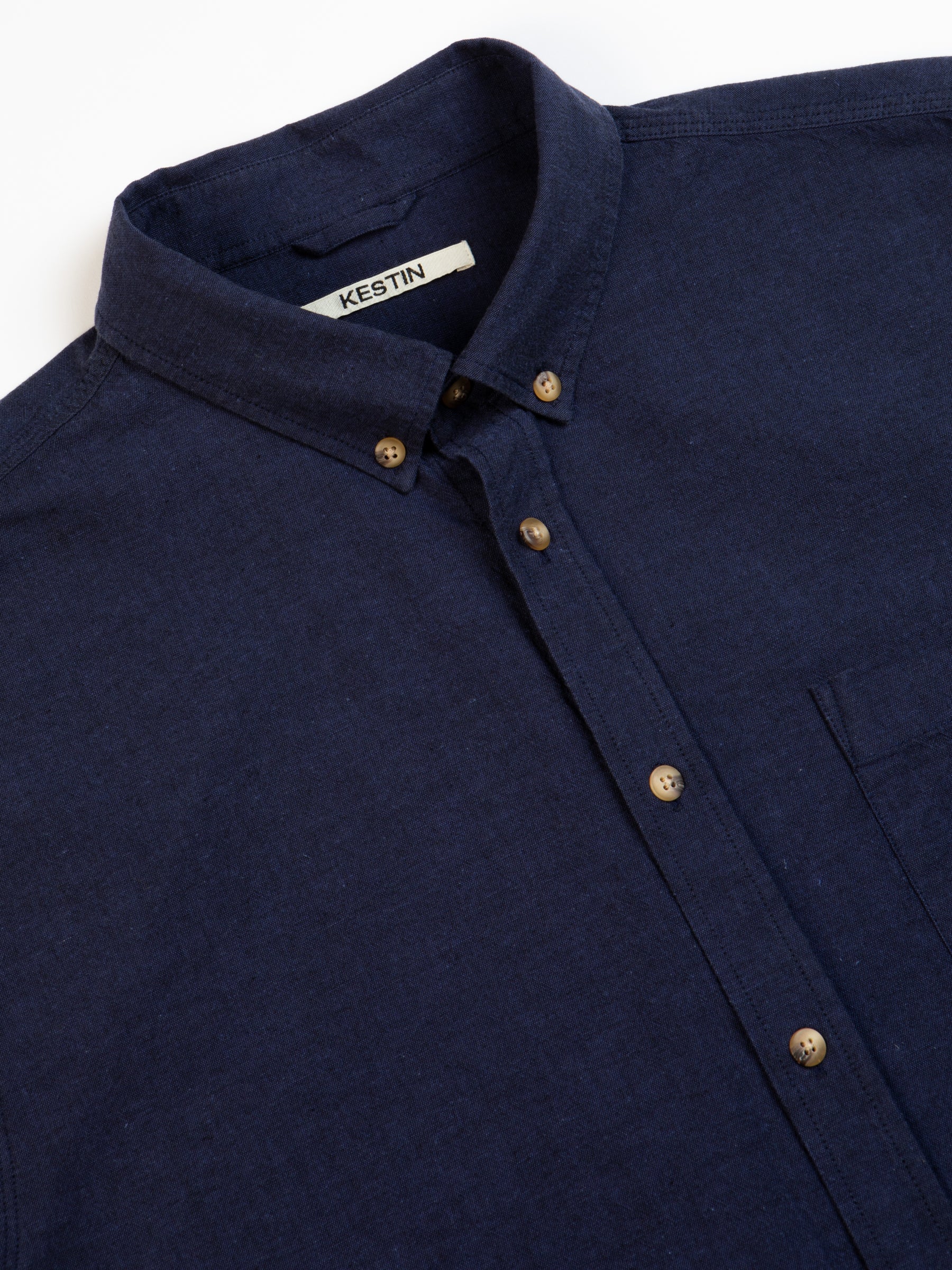 This is a collar from the Raeburn Button Down Shirt, designed by Scottish menswear brand KESTIN.