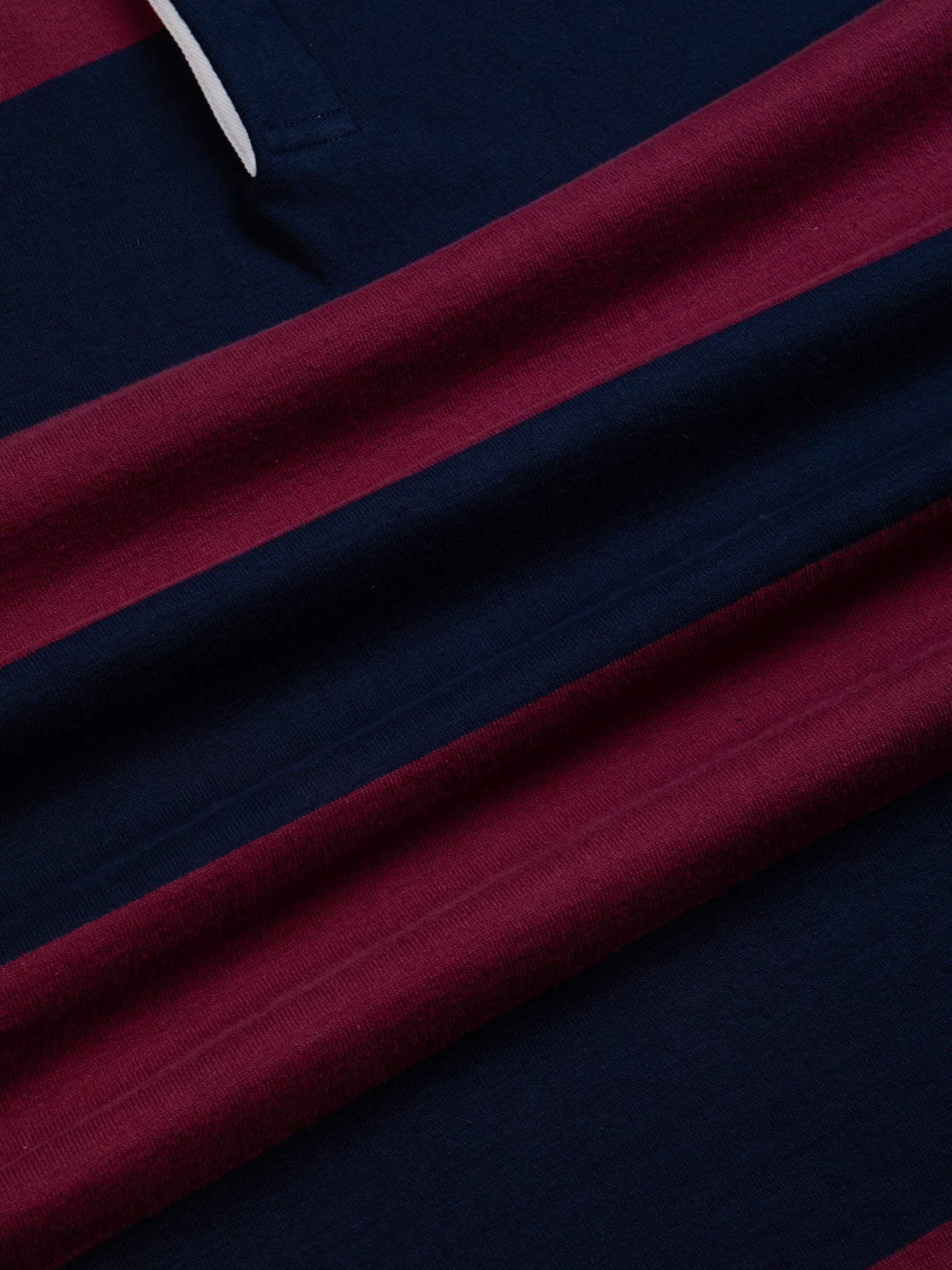 Selkirk Classic Rugby in Burgundy / Navy Stripe