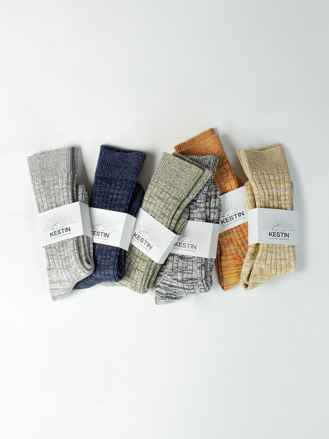Hawick Cotton Socks in Black/Grey Stripe