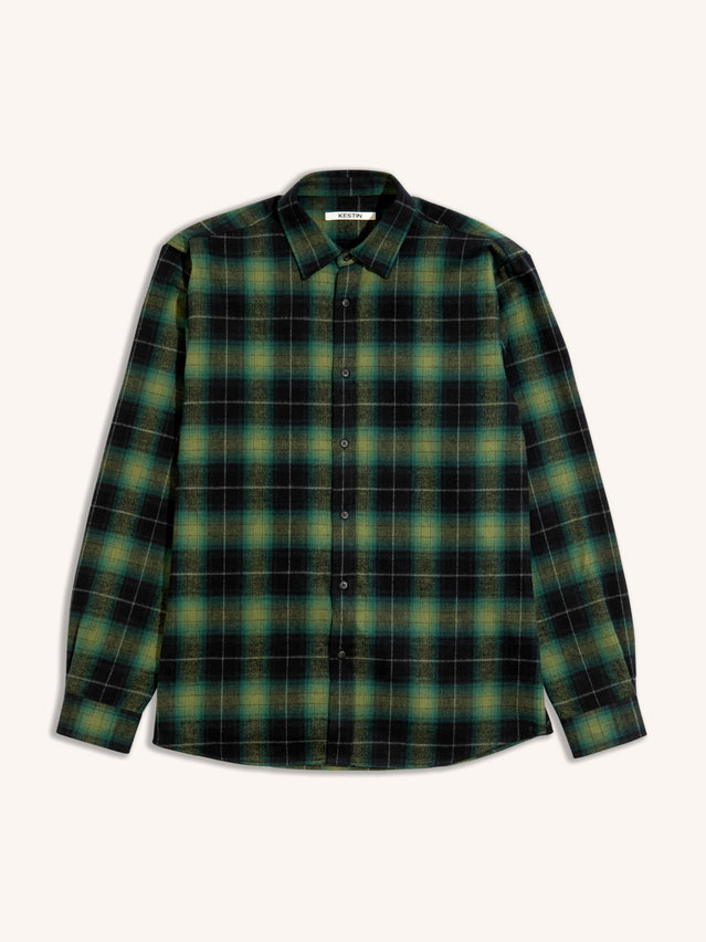 KESTIN Men's Premium Dirleton Japanese Flannel Shirt Green