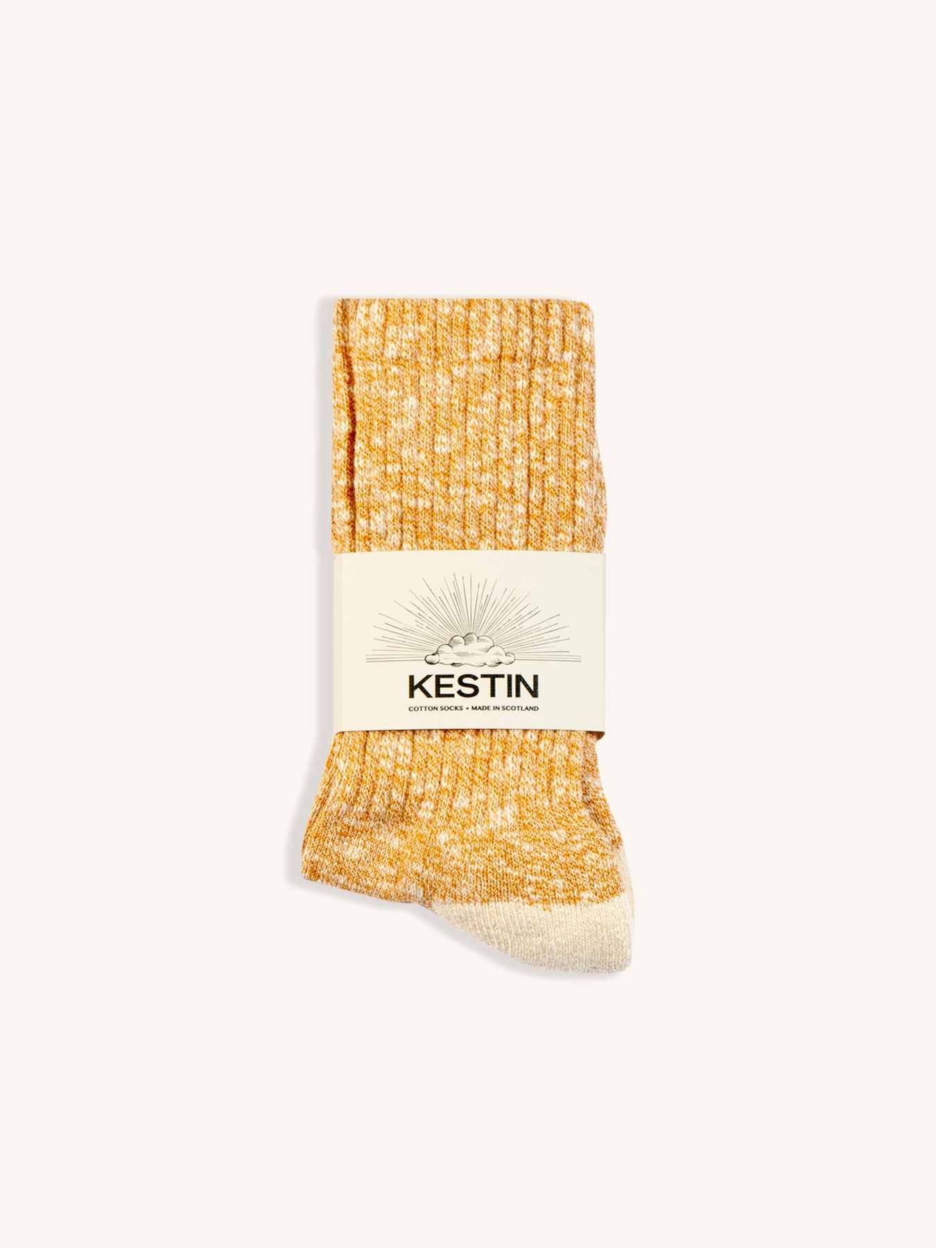 Elgin Cotton Sock in Orange Marl