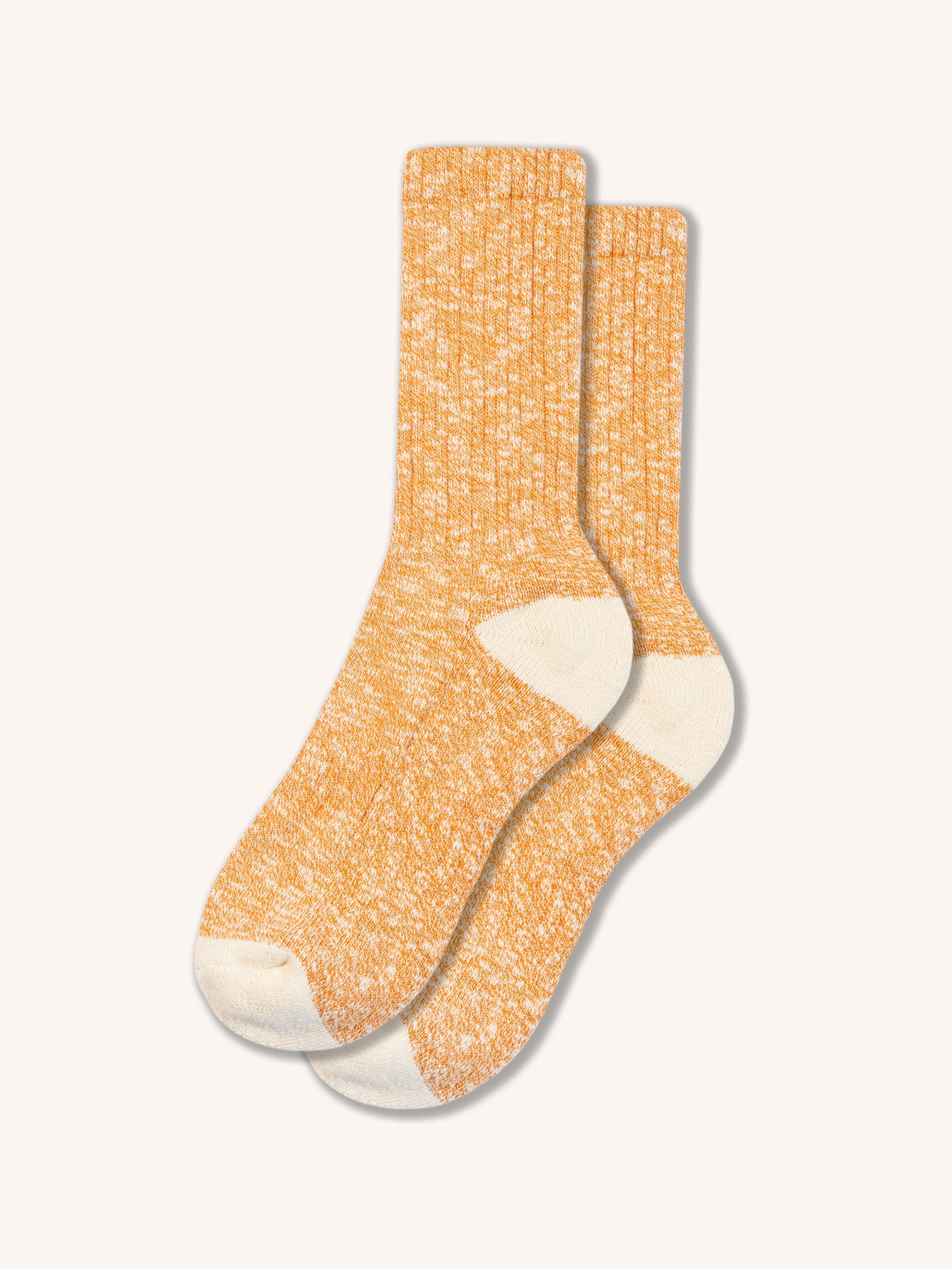 Elgin Cotton Sock in Orange Marl