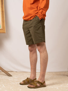 Inverness Short in Olive Cotton Twill