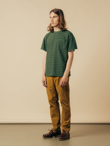 A model wearing a casual spring outfit from menswear brand KESTIN.