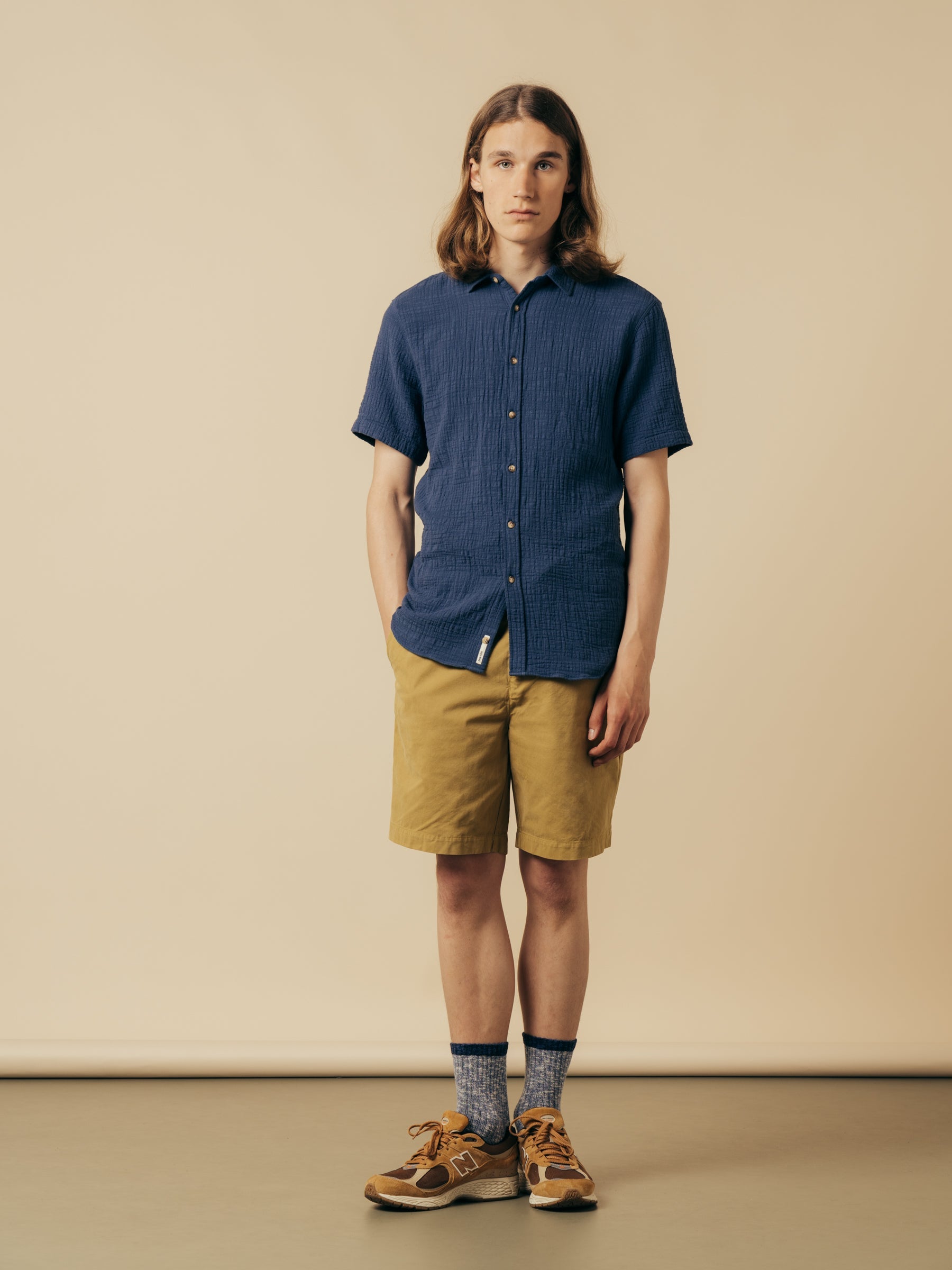 A model wearing a spring/summer outfit from Scottish designer KESTIN.